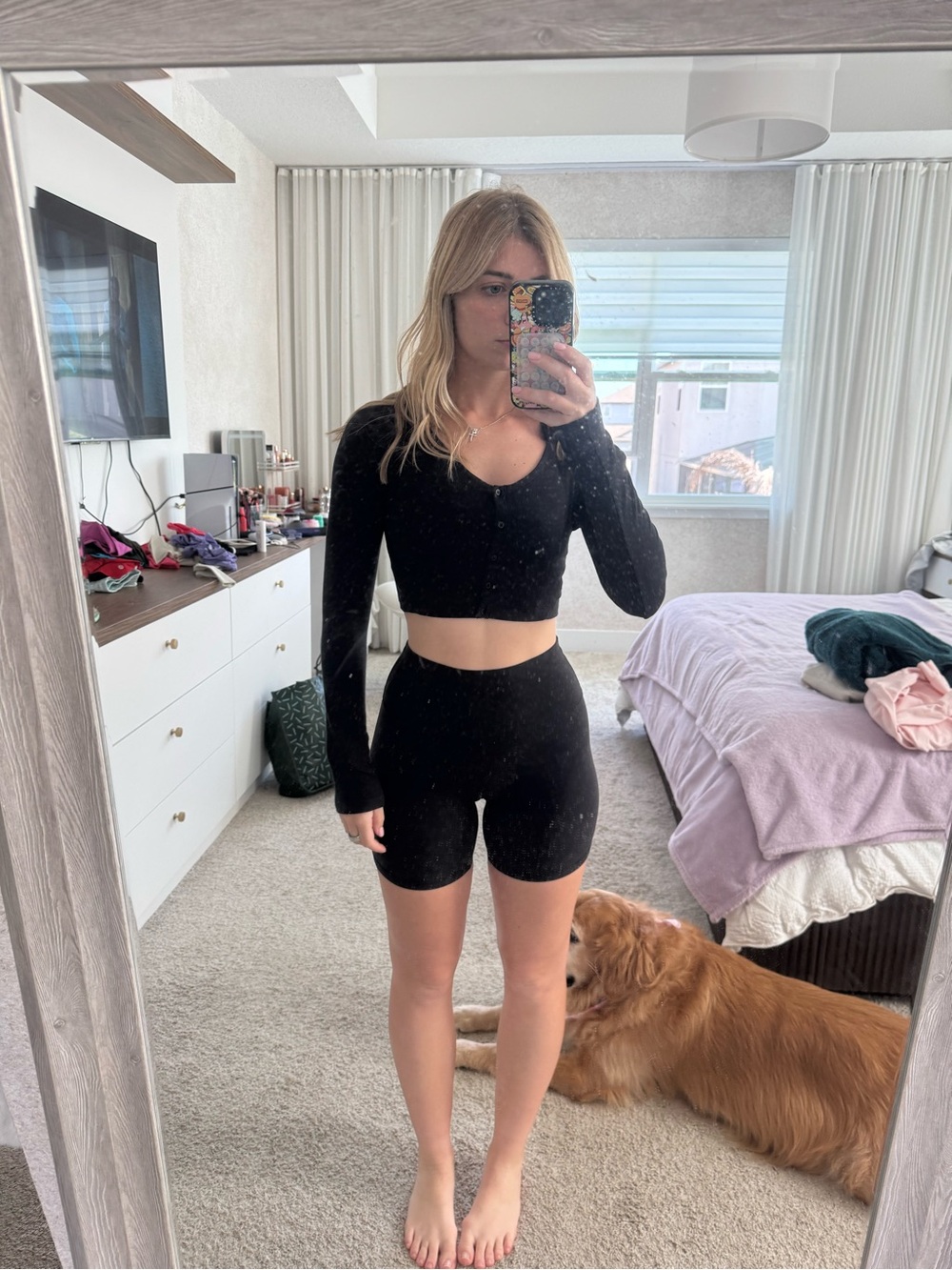 Lululemon Cropped Black Cardigan
